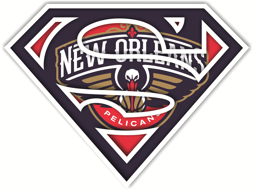 New Orleans Pelicans superman iron on heat transfer